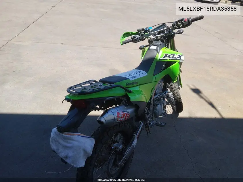 2024 Kawasaki Klx300 F VIN: ML5LXBF18RDA35358 Lot: 45579225