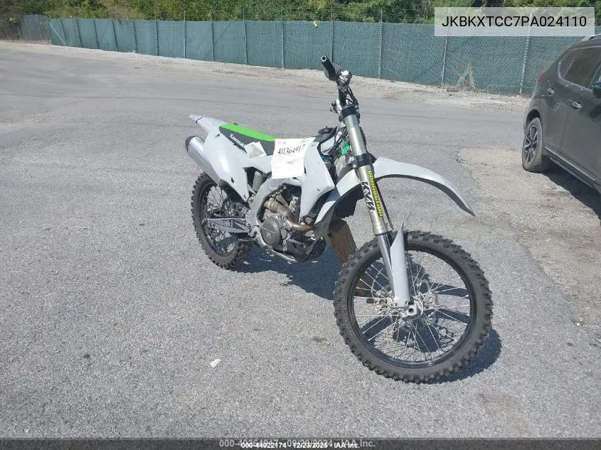 2023 Kawasaki Kx252 C VIN: JKBKXTCC7PA024110 Lot: 44022174
