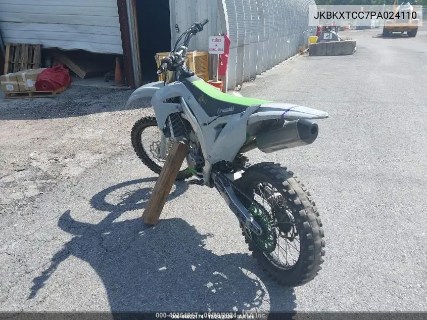 2023 Kawasaki Kx252 C VIN: JKBKXTCC7PA024110 Lot: 44022174