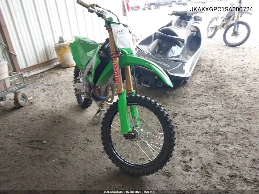 2025 Kawasaki Kx450 P VIN: JKAKXGPC1SA000724 Lot: 45531509