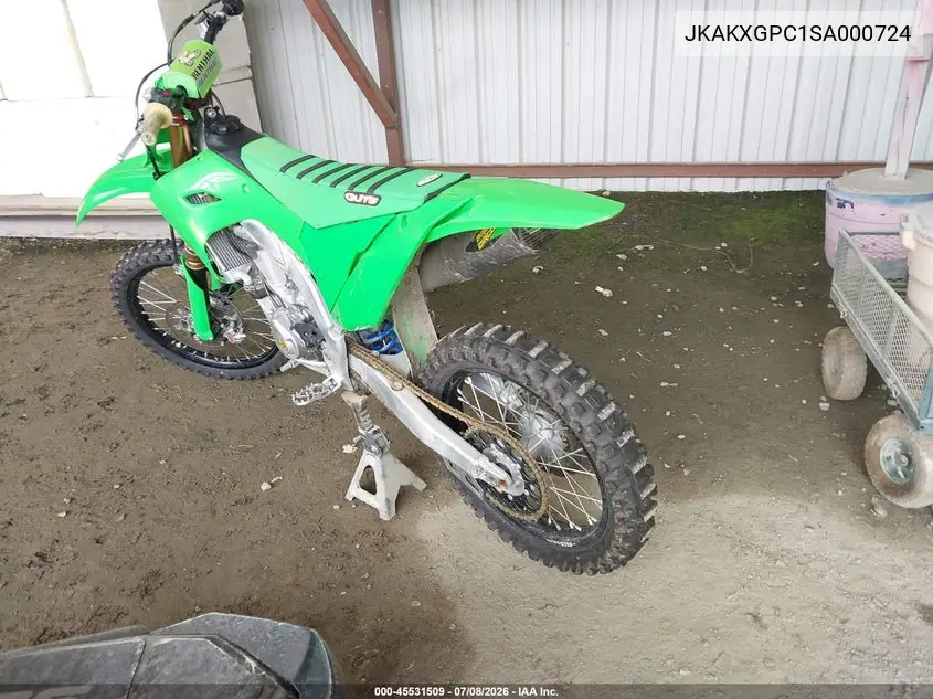 2025 Kawasaki Kx450 P VIN: JKAKXGPC1SA000724 Lot: 45531509