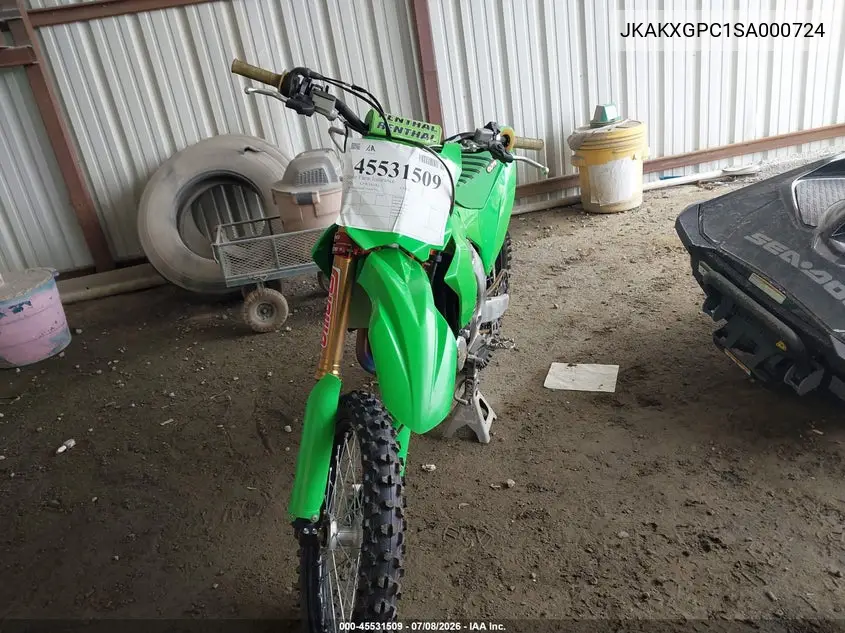 2025 Kawasaki Kx450 P VIN: JKAKXGPC1SA000724 Lot: 45531509