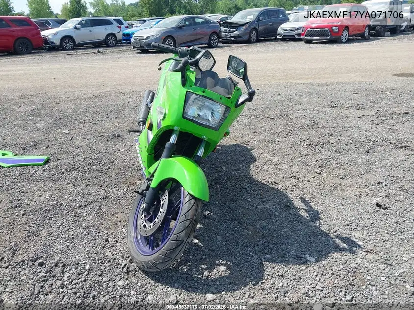 2000 Kawasaki Ex250 F VIN: JKAEXMF17YA071706 Lot: 45537176