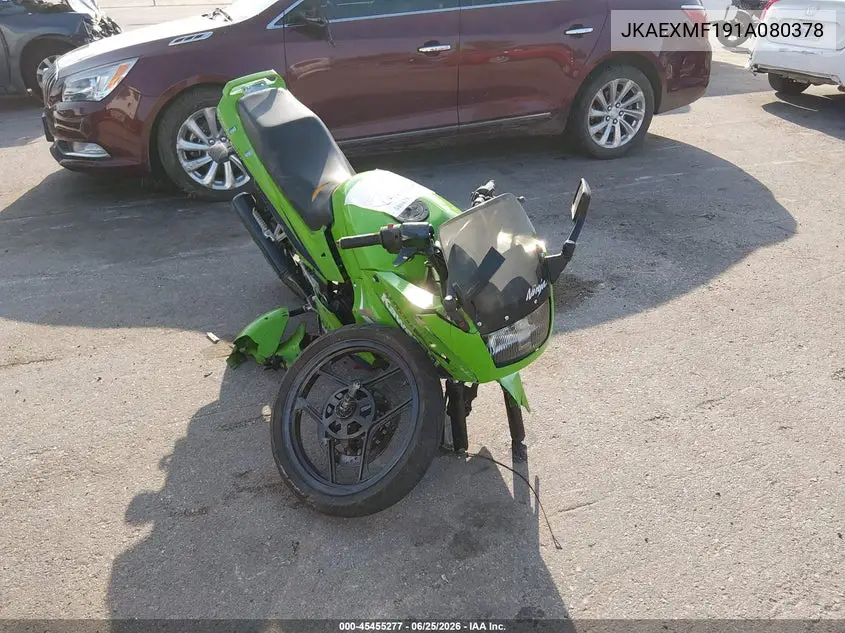 2001 Kawasaki Ex250 F VIN: JKAEXMF191A080378 Lot: 45455277