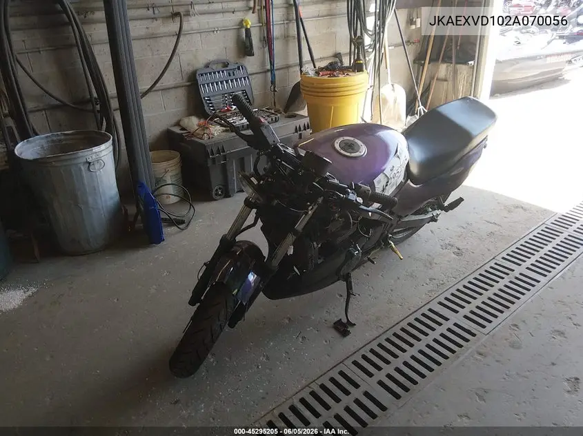 2002 Kawasaki Ex500 D VIN: JKAEXVD102A070056 Lot: 45295205