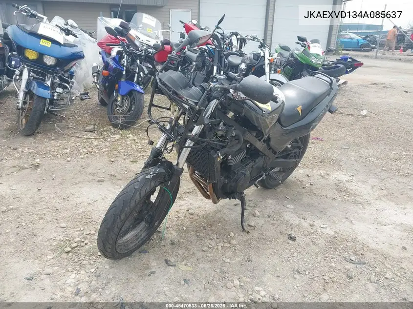 2004 Kawasaki Ex500 D VIN: JKAEXVD134A085637 Lot: 45470533