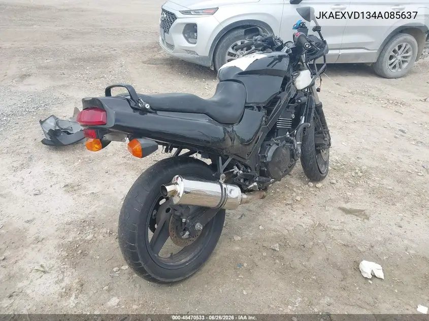 2004 Kawasaki Ex500 D VIN: JKAEXVD134A085637 Lot: 45470533