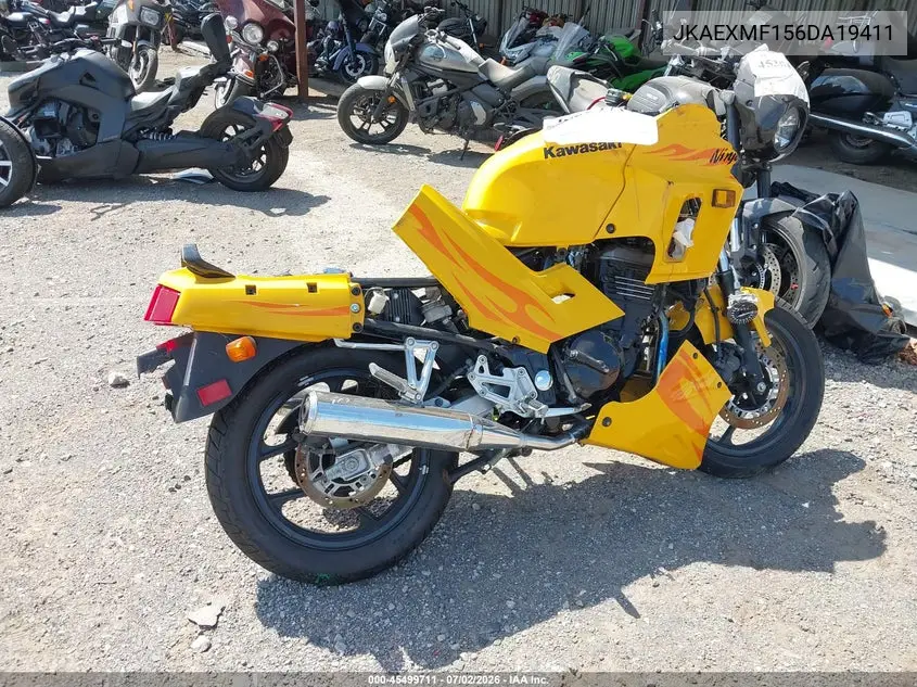2006 Kawasaki Ex250 F VIN: JKAEXMF156DA19411 Lot: 45499711