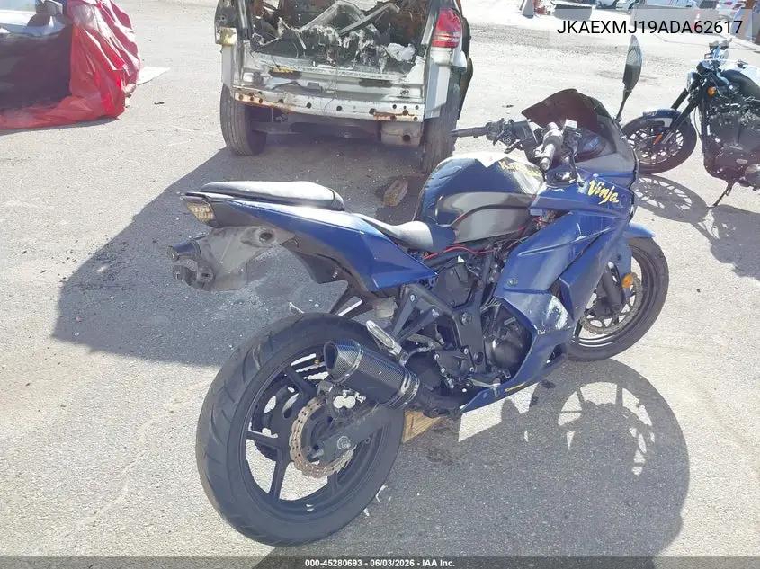 2010 Kawasaki Ex250 J VIN: JKAEXMJ19ADA62617 Lot: 45280693