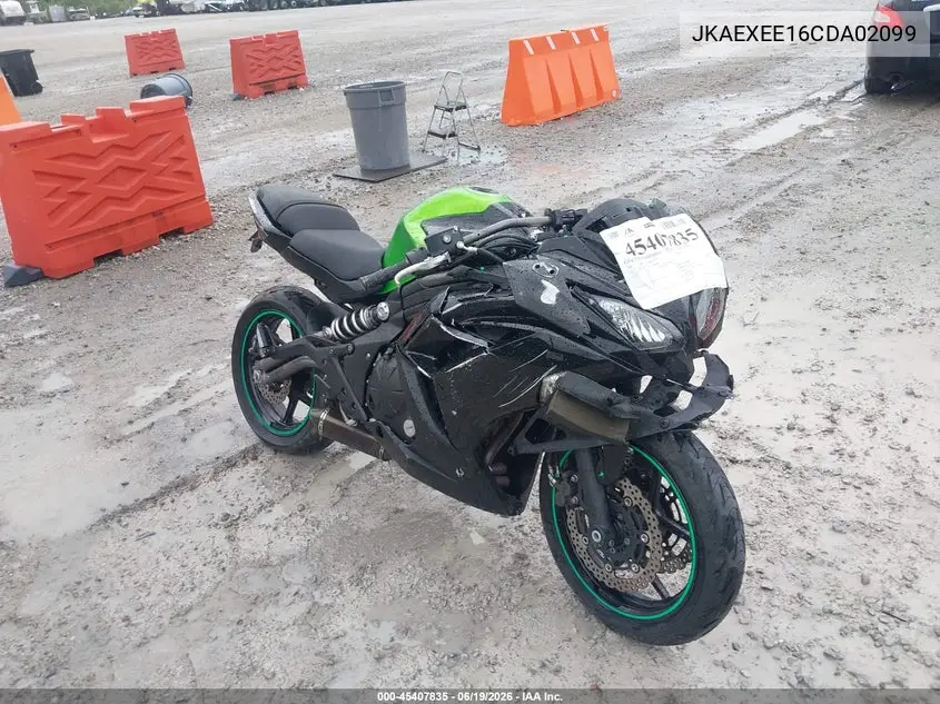 2012 Kawasaki Ex650 Ec VIN: JKAEXEE16CDA02099 Lot: 45407835