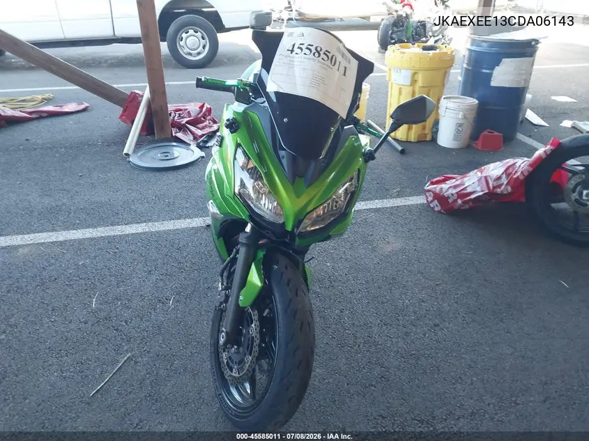 2012 Kawasaki Ex650 Ec VIN: JKAEXEE13CDA06143 Lot: 45585011