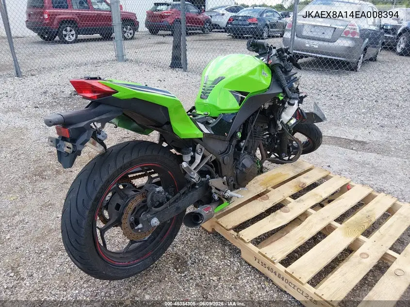 2014 Kawasaki Ex300 A VIN: JKAEX8A14EA008394 Lot: 45334305