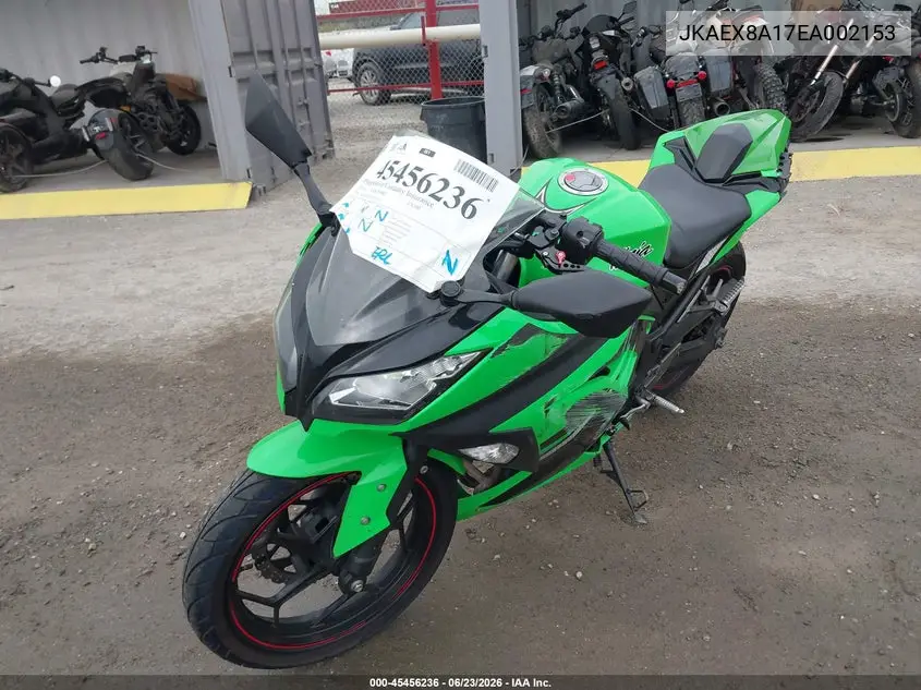 2014 Kawasaki Ex300 A VIN: JKAEX8A17EA002153 Lot: 45456236