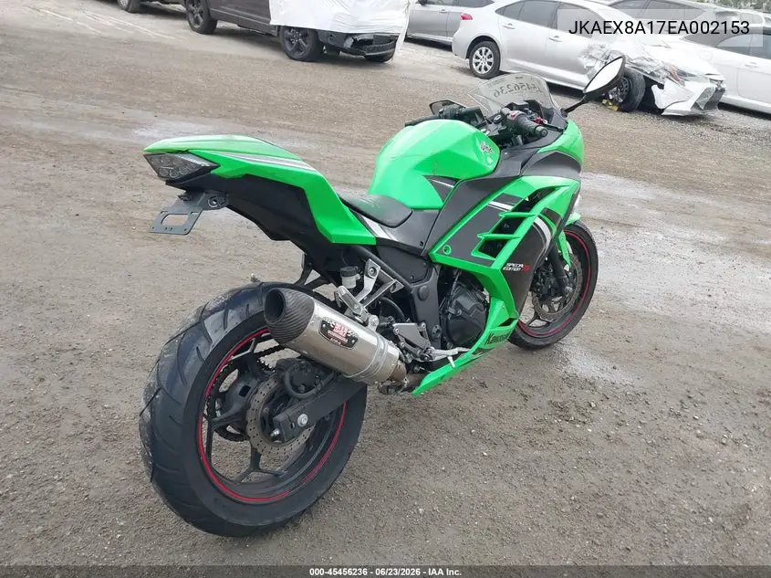 2014 Kawasaki Ex300 A VIN: JKAEX8A17EA002153 Lot: 45456236