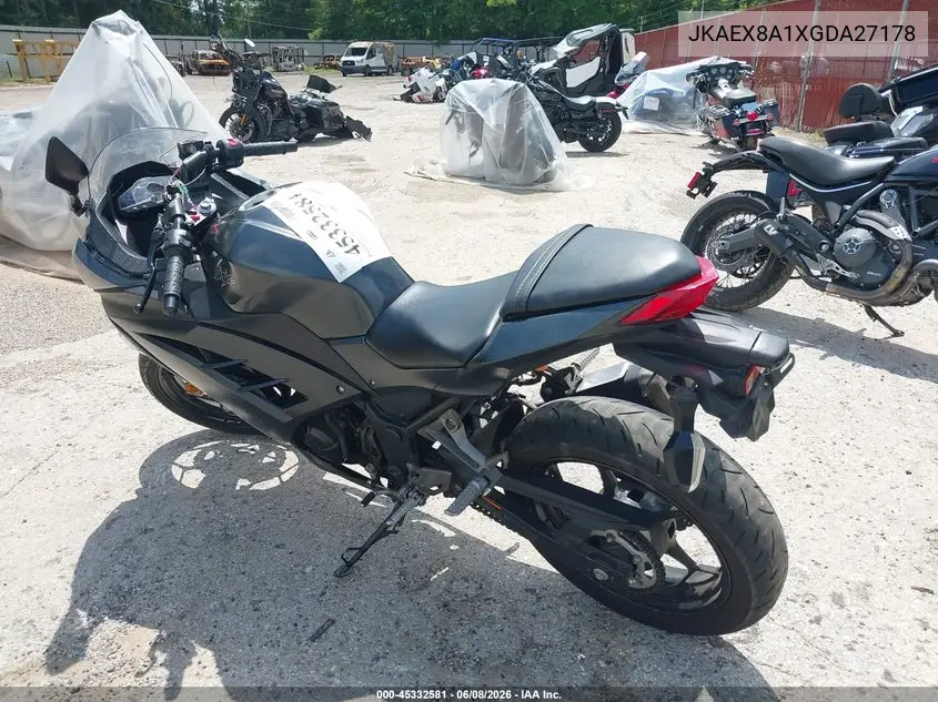 2016 Kawasaki Ex300 A VIN: JKAEX8A1XGDA27178 Lot: 45332581