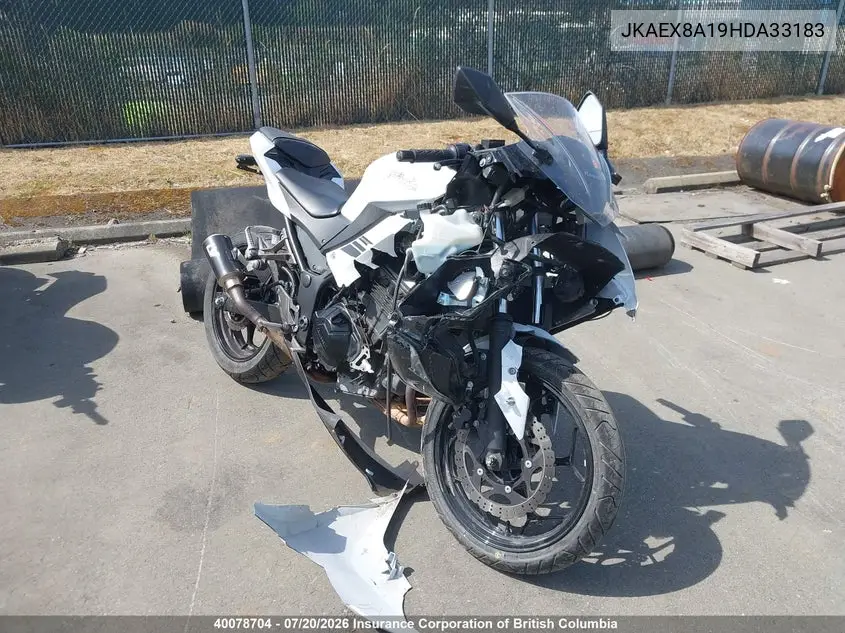 2017 Kawasaki Ex300 A VIN: JKAEX8A19HDA33183 Lot: 40078704