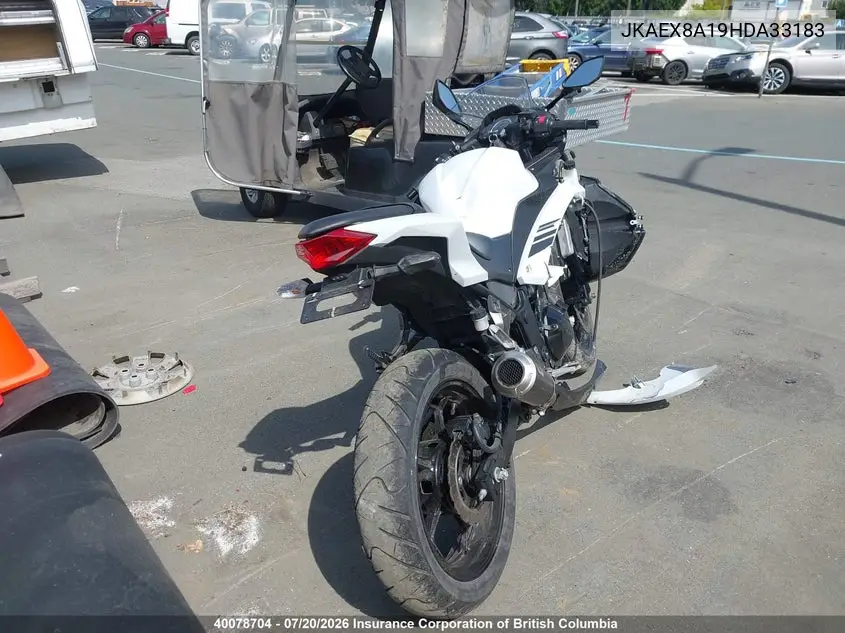 2017 Kawasaki Ex300 A VIN: JKAEX8A19HDA33183 Lot: 40078704
