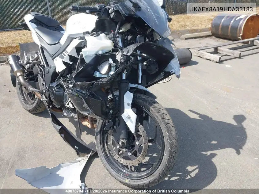 2017 Kawasaki Ex300 A VIN: JKAEX8A19HDA33183 Lot: 40078704