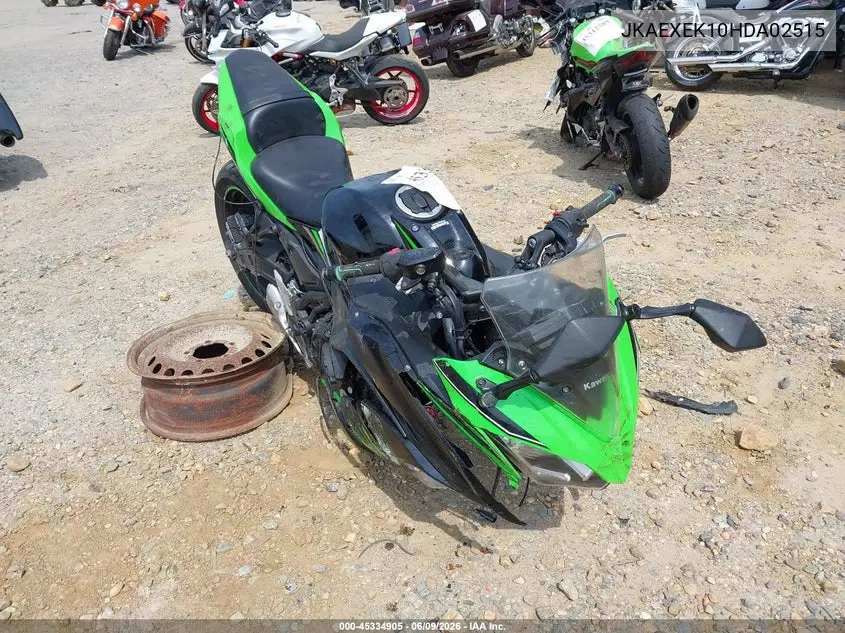 2017 Kawasaki Ex650 F VIN: JKAEXEK10HDA02515 Lot: 45334905