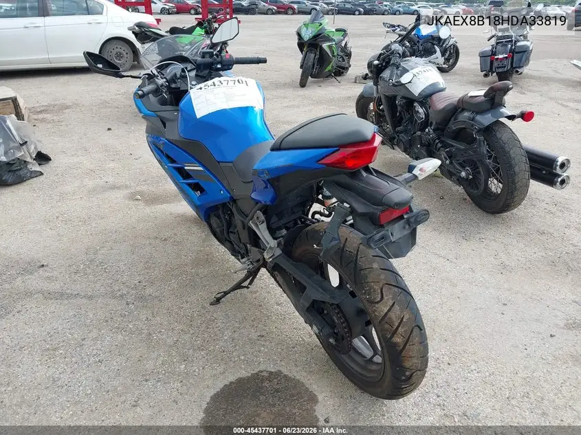 2017 Kawasaki Ex300 B VIN: JKAEX8B18HDA33819 Lot: 45437701