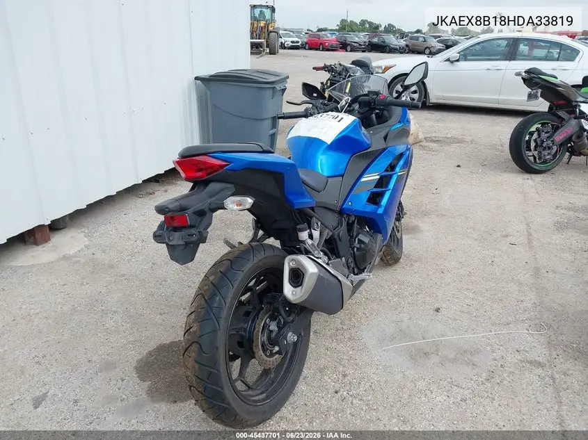 2017 Kawasaki Ex300 B VIN: JKAEX8B18HDA33819 Lot: 45437701