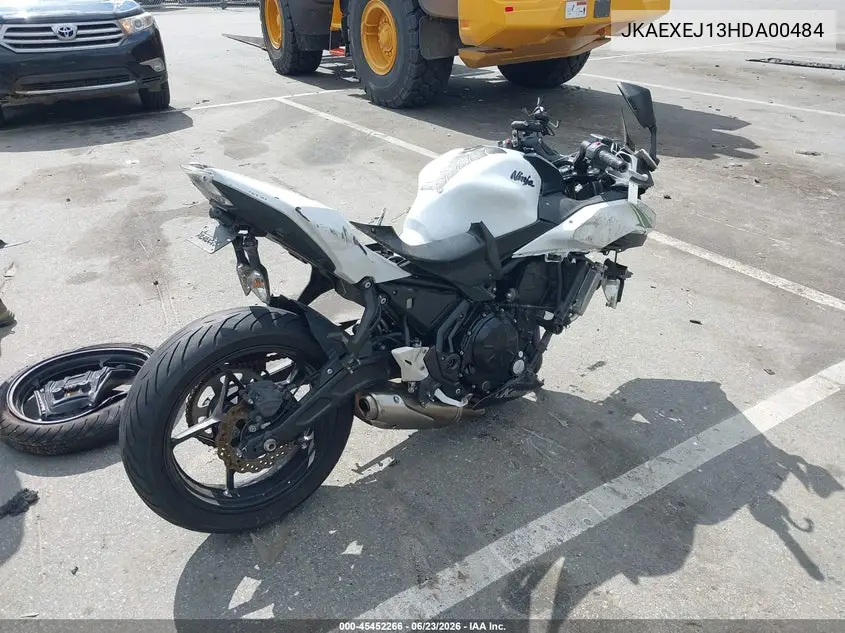 2017 Kawasaki Ex650 J VIN: JKAEXEJ13HDA00484 Lot: 45452266