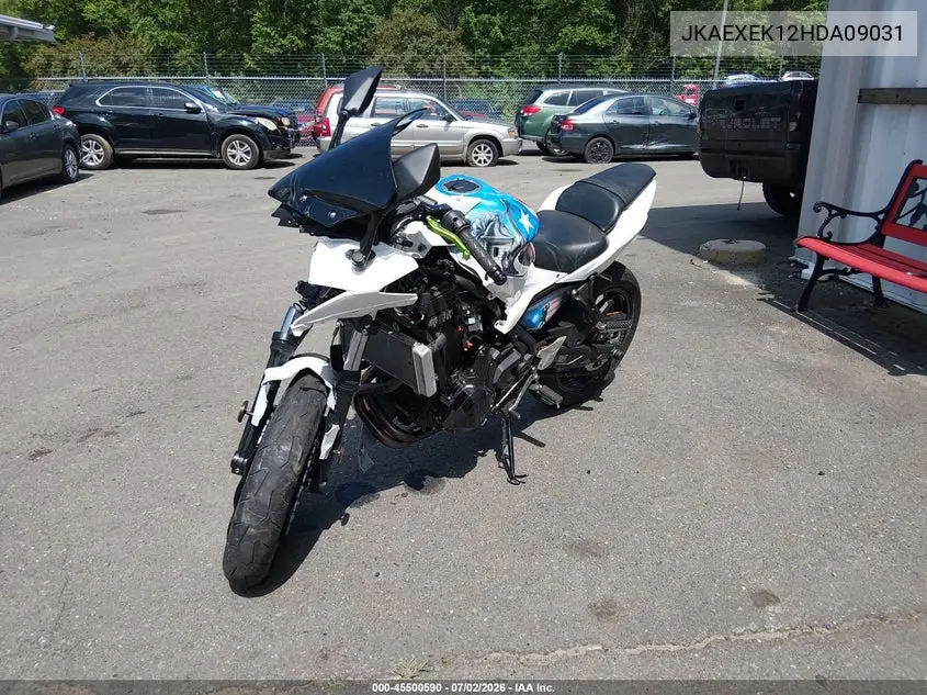 2017 Kawasaki Ex650 F VIN: JKAEXEK12HDA09031 Lot: 45500590