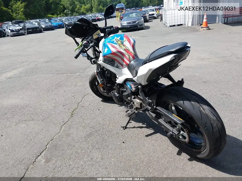 2017 Kawasaki Ex650 F VIN: JKAEXEK12HDA09031 Lot: 45500590