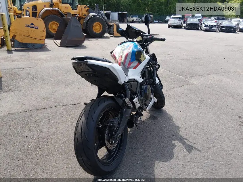 2017 Kawasaki Ex650 F VIN: JKAEXEK12HDA09031 Lot: 45500590