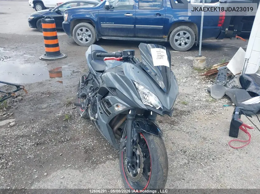2018 Kawasaki Ex650 F VIN: JKAEXEK18JDA23019 Lot: 12606291