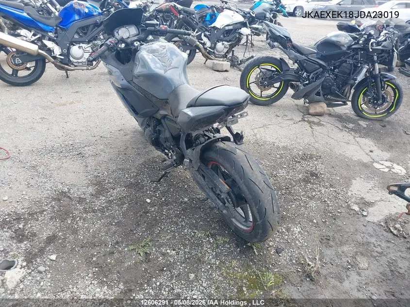 2018 Kawasaki Ex650 F VIN: JKAEXEK18JDA23019 Lot: 12606291