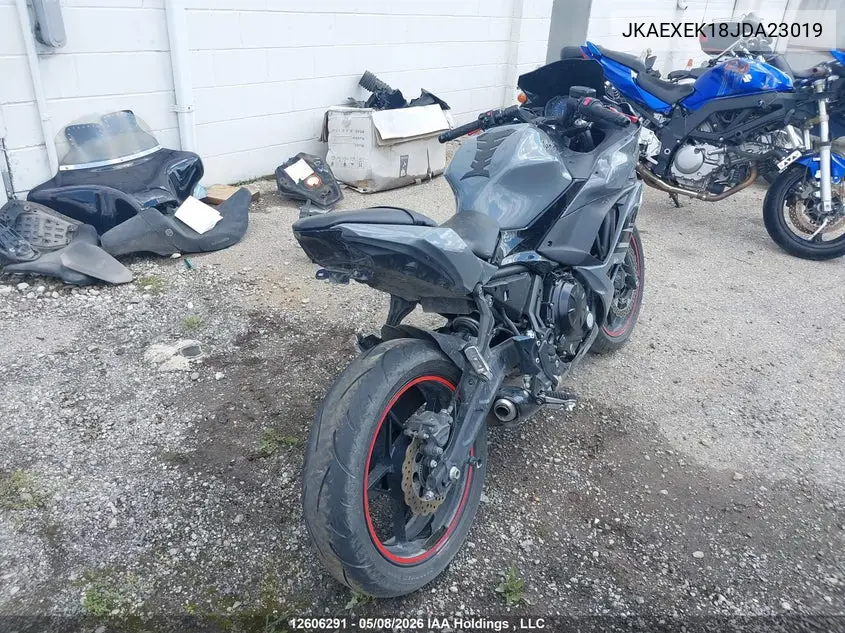 2018 Kawasaki Ex650 F VIN: JKAEXEK18JDA23019 Lot: 12606291
