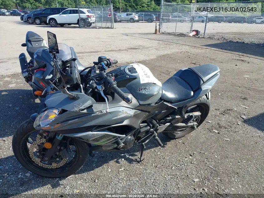 2018 Kawasaki Ex650 J VIN: JKAEXEJ16JDA02543 Lot: 45221200