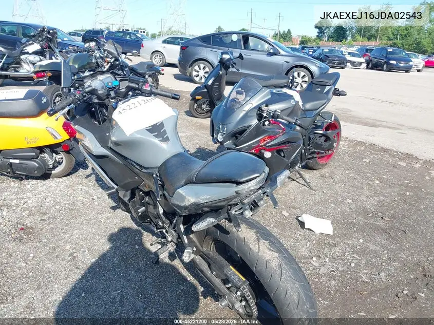 2018 Kawasaki Ex650 J VIN: JKAEXEJ16JDA02543 Lot: 45221200
