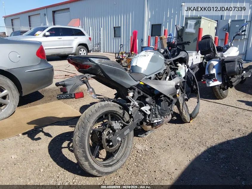 2018 Kawasaki Ex400 VIN: JKAEXKG12JDA07339 Lot: 45526709