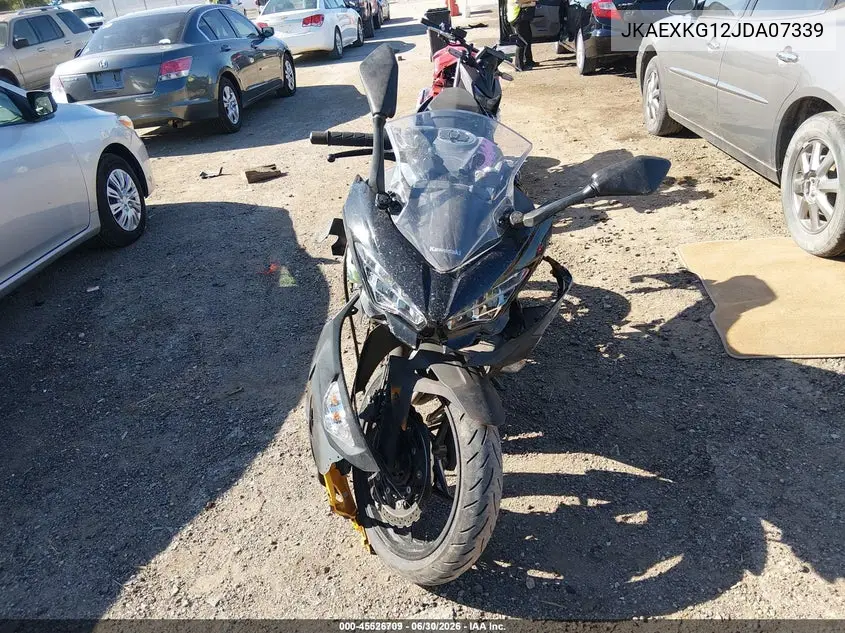 2018 Kawasaki Ex400 VIN: JKAEXKG12JDA07339 Lot: 45526709
