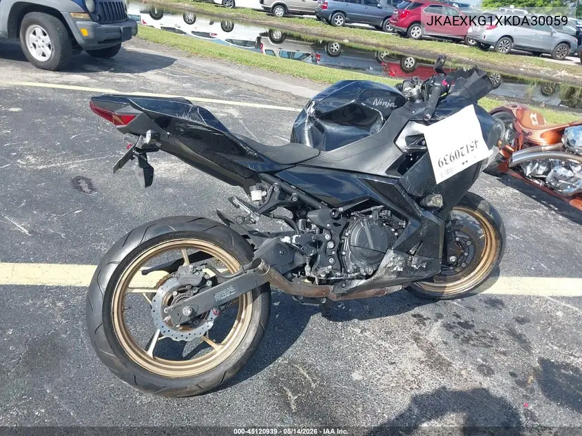 2019 Kawasaki Ex400 VIN: JKAEXKG1XKDA30059 Lot: 45120939