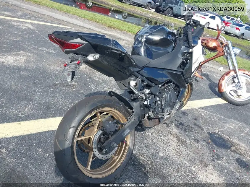 2019 Kawasaki Ex400 VIN: JKAEXKG1XKDA30059 Lot: 45120939