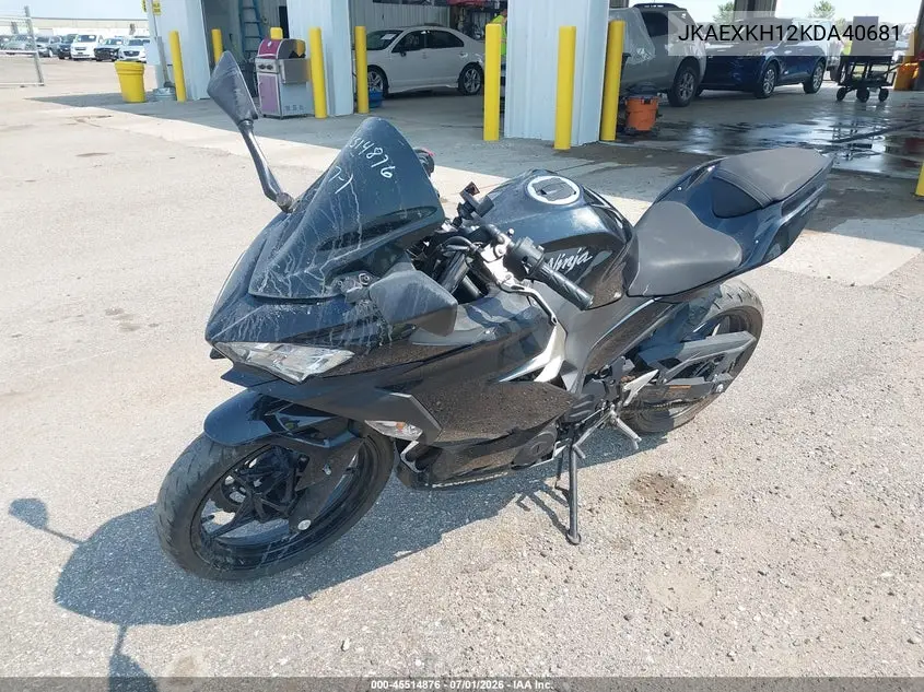 2019 Kawasaki Ex400 VIN: JKAEXKH12KDA40681 Lot: 45514876