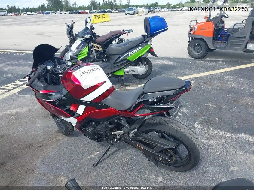 2019 Kawasaki Ex400 VIN: JKAEXKG15KDA32253 Lot: 45520879