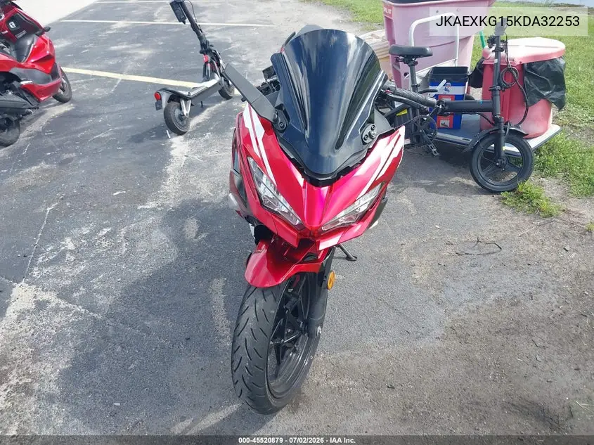 2019 Kawasaki Ex400 VIN: JKAEXKG15KDA32253 Lot: 45520879
