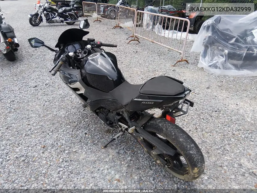 2019 Kawasaki Ex400 VIN: JKAEXKG12KDA32999 Lot: 45524410
