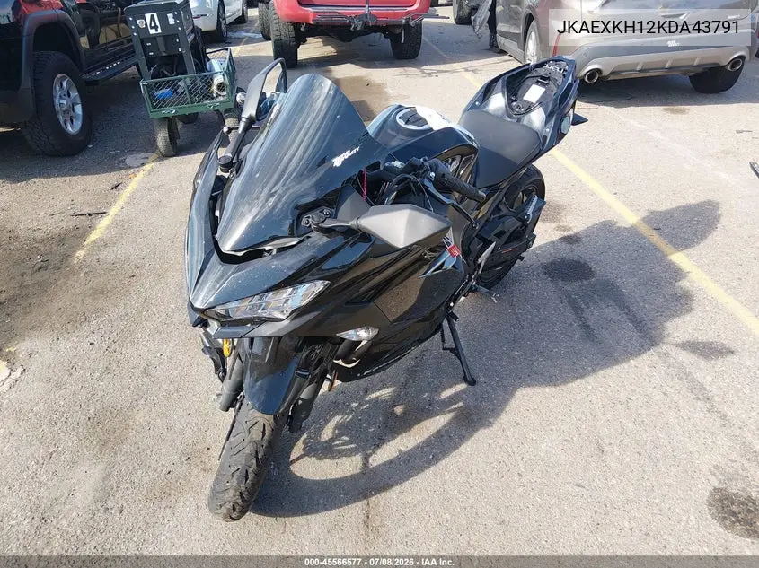 2019 Kawasaki Ex400 VIN: JKAEXKH12KDA43791 Lot: 45566577