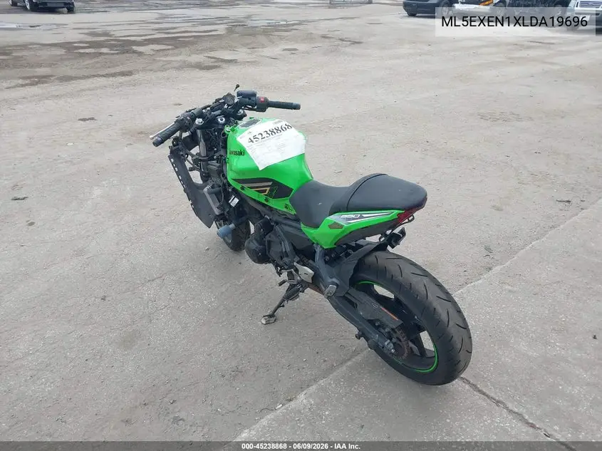 2020 Kawasaki Ex650 N VIN: ML5EXEN1XLDA19696 Lot: 45238868