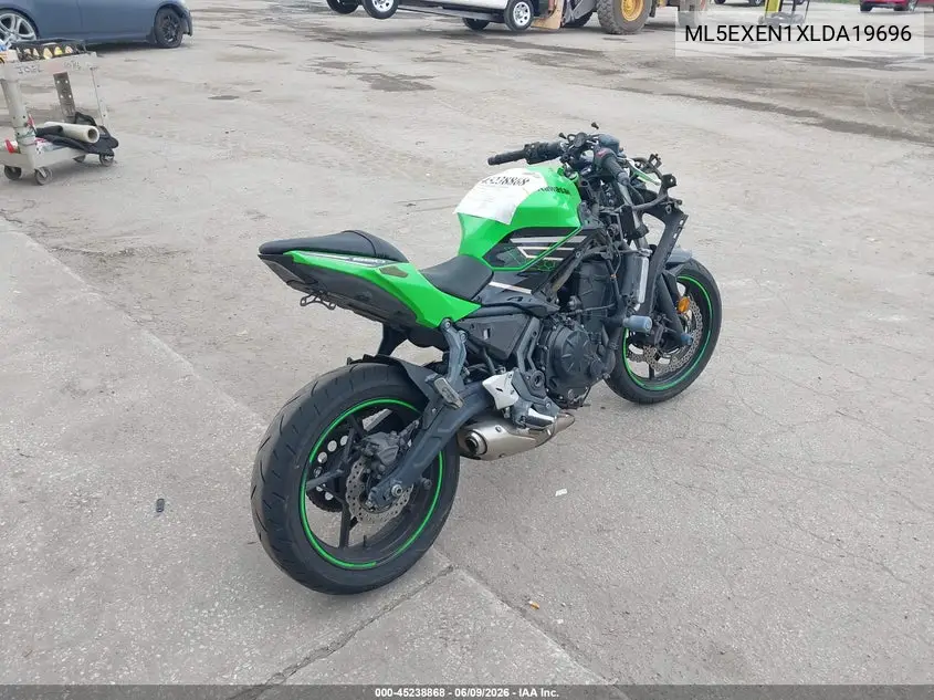 2020 Kawasaki Ex650 N VIN: ML5EXEN1XLDA19696 Lot: 45238868