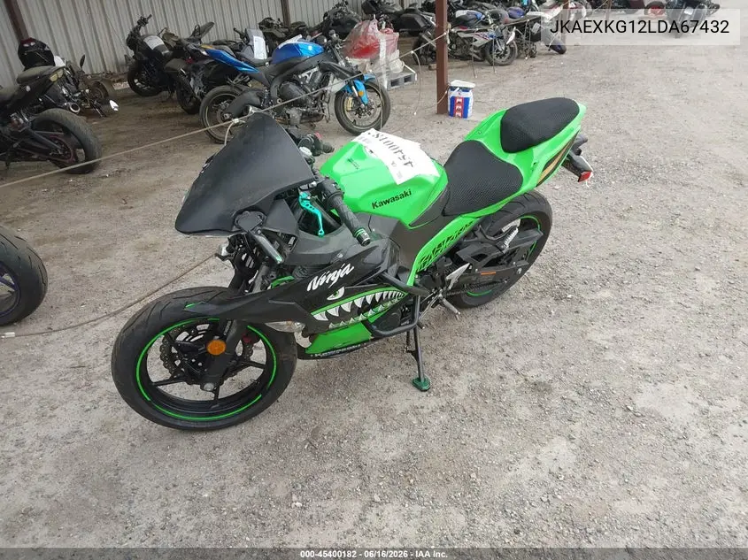 2020 Kawasaki Ex400 VIN: JKAEXKG12LDA67432 Lot: 45400182