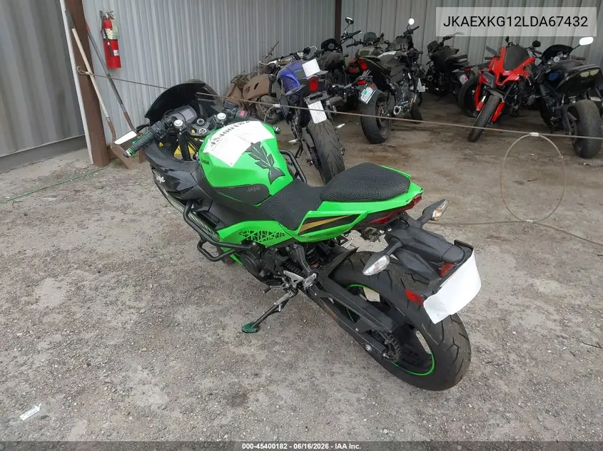 2020 Kawasaki Ex400 VIN: JKAEXKG12LDA67432 Lot: 45400182