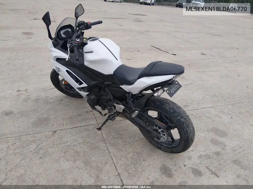 2020 Kawasaki Ex650 N VIN: ML5EXEN18LDA06770 Lot: 45575688