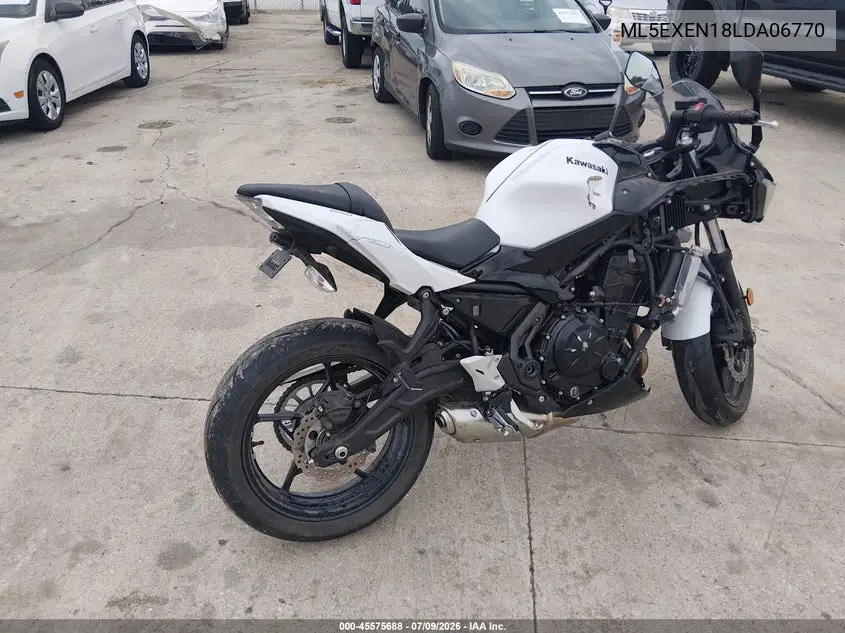 2020 Kawasaki Ex650 N VIN: ML5EXEN18LDA06770 Lot: 45575688