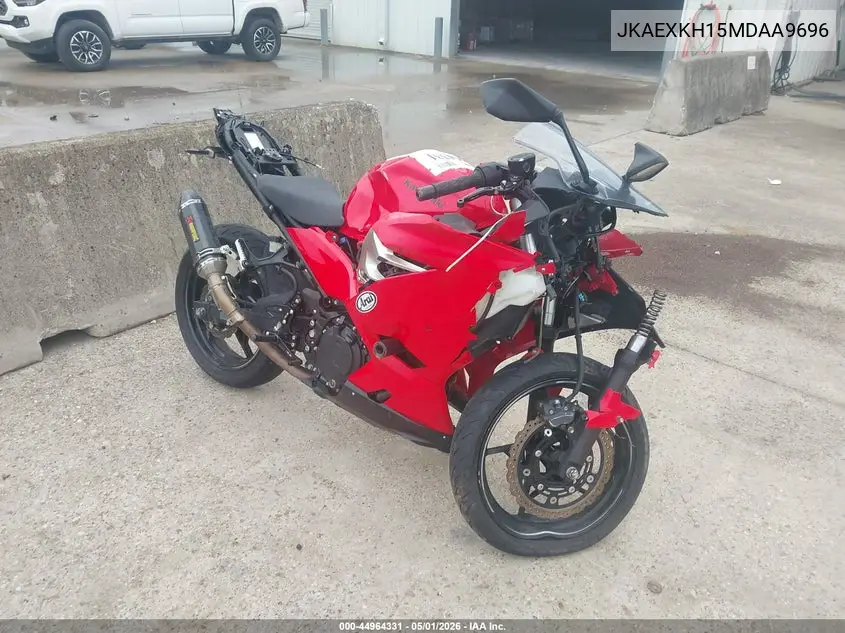 2021 Kawasaki Ex400 VIN: JKAEXKH15MDAA9696 Lot: 44964331